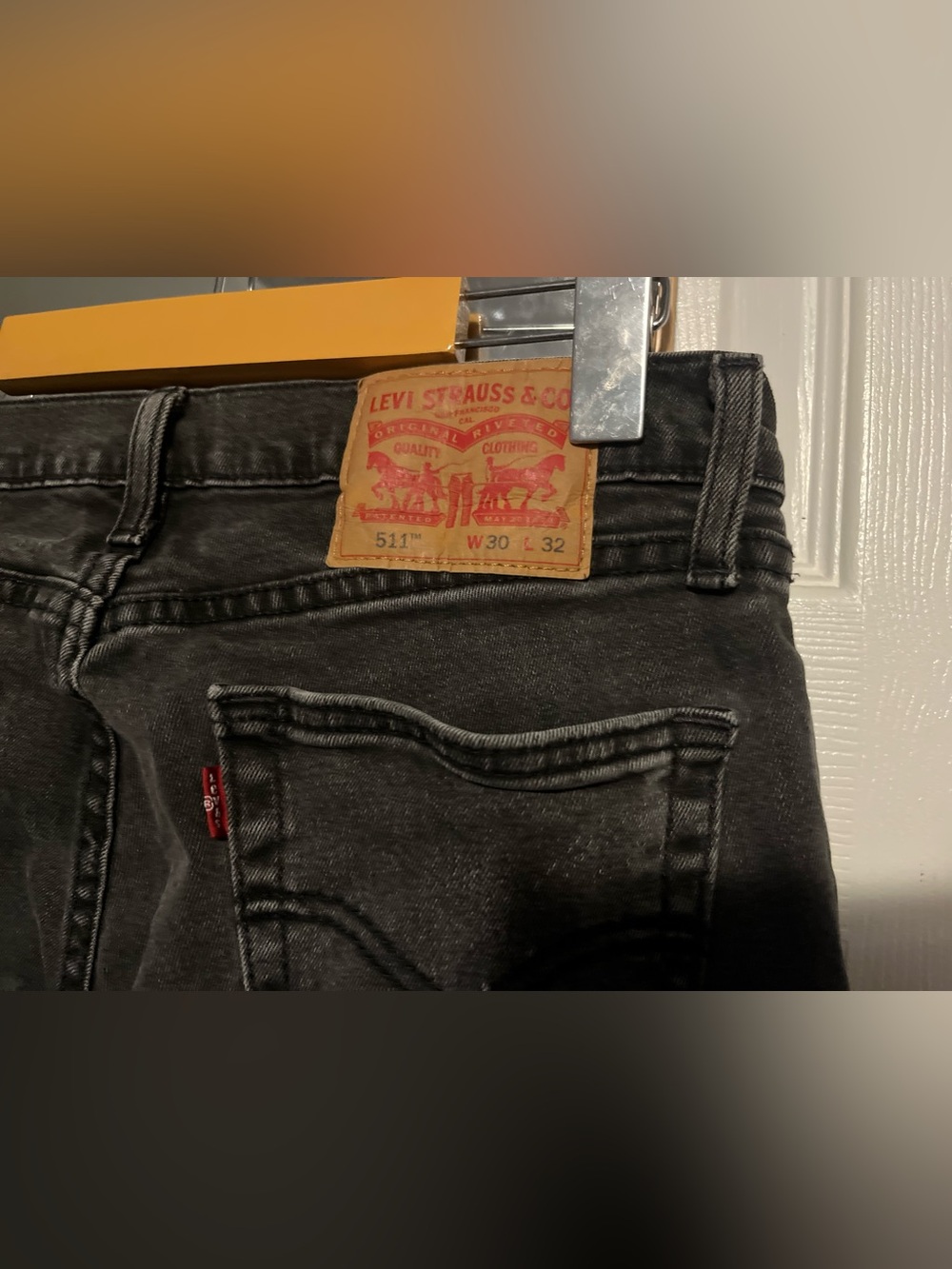 30w x 32L Levi's 511 Slim Men's Waterless Jeans in Faded/Charcoal Black